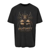 carpstylez „Nightshift“ Oversize-Shirt – Farbe Schwarz (Acid Wash)