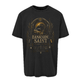 carpstylez „Bankside Saint“ Oversize-Shirt – Farbe Schwarz (Acid Wash)