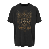 carpstylez „Kingfisher Signal“ Oversize-Shirt – Farbe Schwarz (Acid Wash)