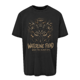 carpstylez „Waterline Fiend“ Oversize-Shirt – Farbe Schwarz (Acid Wash)