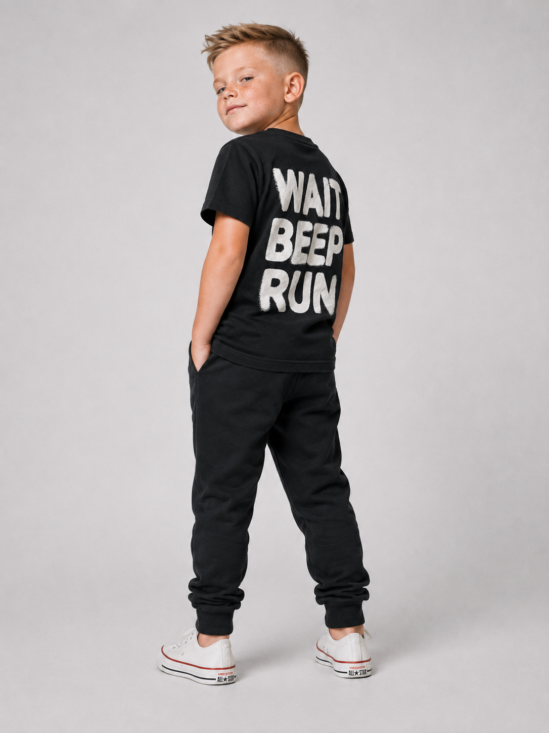 Kids WAIT BEEP RUN Shirt