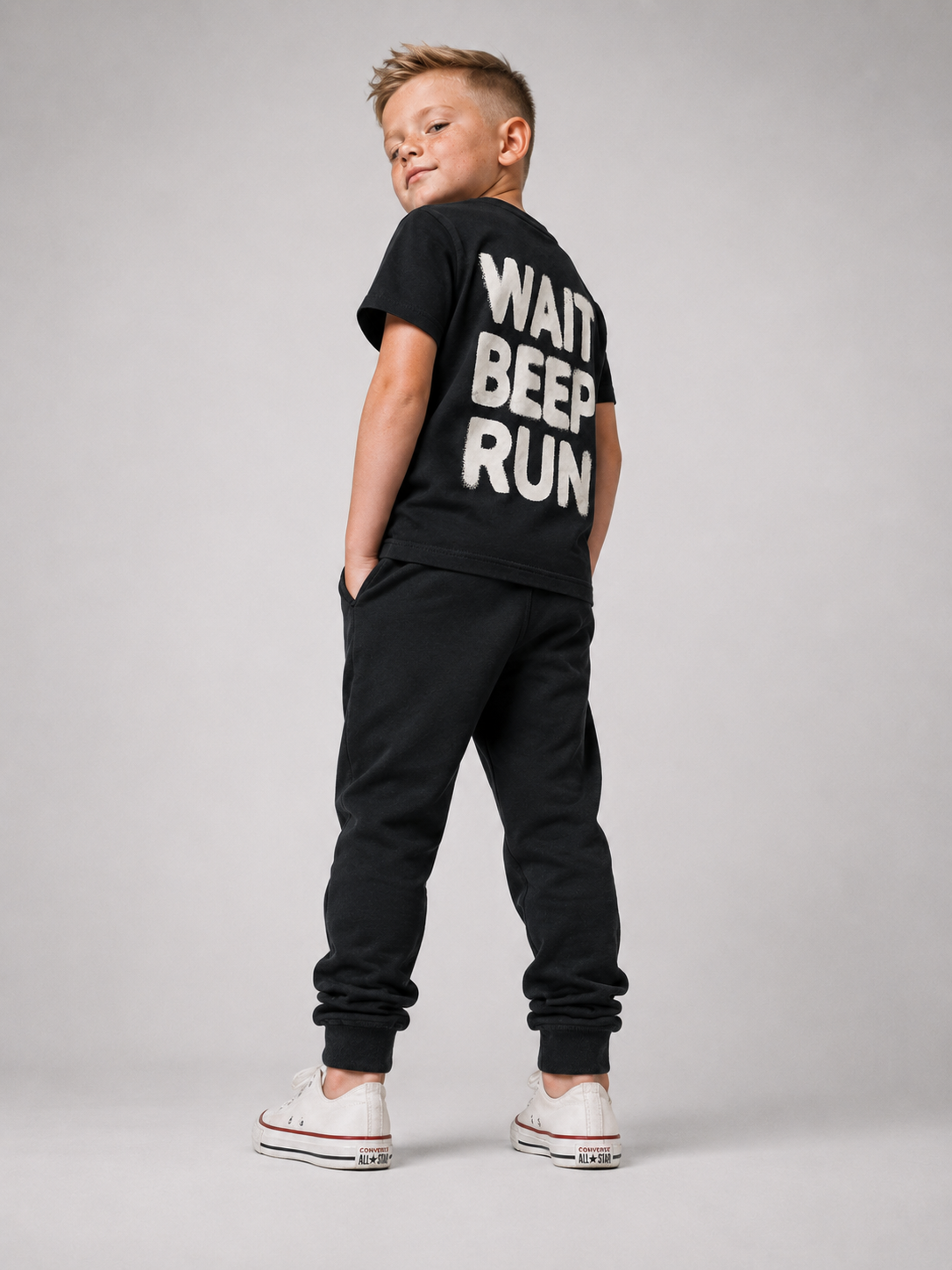 Kids WAIT BEEP RUN Shirt