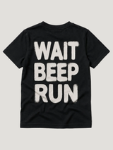 carpstylez Kids WAIT BEEP RUN Shirt Black – Backprint Flatlay #farbe_black