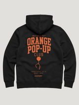 carpstylez WASHED OUT ORANGE POP-UP Club Hoodie Black – Backprint Flatlay #farbe_black