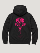 carpstylez FLUO PINK POP-UP Club Hoodie Black – Backprint Flatlay #farbe_black