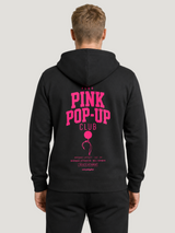 carpstylez FLUO PINK POP-UP Club Hoodie Black – Rückenansicht am Model #farbe_black