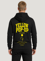 carpstylez FLUO YELLOW POP-UP Club Hoodie Black – Rückenansicht am Model #farbe_black