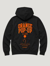 carpstylez FLUO ORANGE POP-UP Club Hoodie Black – Backprint Flatlay #farbe_black