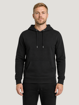 carpstylez WASHED OUT PINK POP-UP Club Hoodie Black – Vorderansicht am Model, Front clean #farbe_black