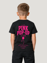 carpstylez Kids FLUO PINK POP-UP Club Shirt Black – Rückenansicht am Kind #farbe_black