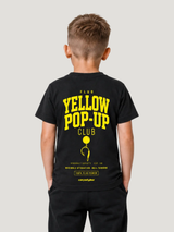 carpstylez Kids FLUO YELLOW POP-UP Club Shirt Black – Rückenansicht am Kind #farbe_black