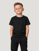 carpstylez Kids FLUO YELLOW POP-UP Club Shirt Black – Vorderansicht am Kind, Front clean #farbe_black