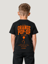 carpstylez Kids FLUO ORANGE POP-UP Club Shirt Black – Rückenansicht am Kind #farbe_black