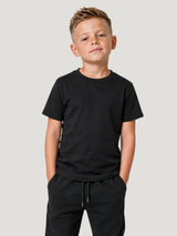 carpstylez Kids FLUO WHITE POP-UP Club Shirt Black – Vorderansicht am Kind, Front clean #farbe_black