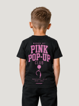 carpstylez Kids WASHED OUT PINK POP-UP Club Shirt Black – Rückenansicht am Kind #farbe_black