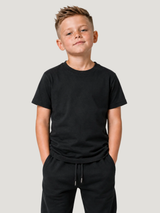 carpstylez Kids WASHED OUT PINK POP-UP Club Shirt Black – Vorderansicht am Kind, Front clean #farbe_black