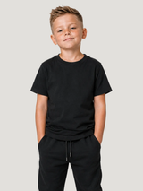 carpstylez Kids WASHED OUT YELLOW POP-UP Club Shirt Black – Vorderansicht am Kind, Front clean #farbe_black