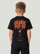 carpstylez Kids WASHED OUT ORANGE POP-UP Club Shirt Black – Rückenansicht am Kind #farbe_black
