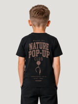 carpstylez Kids WASHED OUT NATURE POP-UP Club Shirt Black – Rückenansicht am Kind #farbe_black