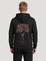 carpstylez WASHED OUT NATURE POP-UP Club Hoodie Black – Rückenansicht am Model #farbe_black