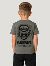 carpstylez Kids FULLRUN Shirt Organic Khaki – Rückenansicht am Kind #farbe_organic khaki