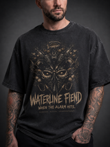 carpstylez „Waterline Fiend“ Oversize-Shirt schwarz – Detailansicht (Acid Wash)