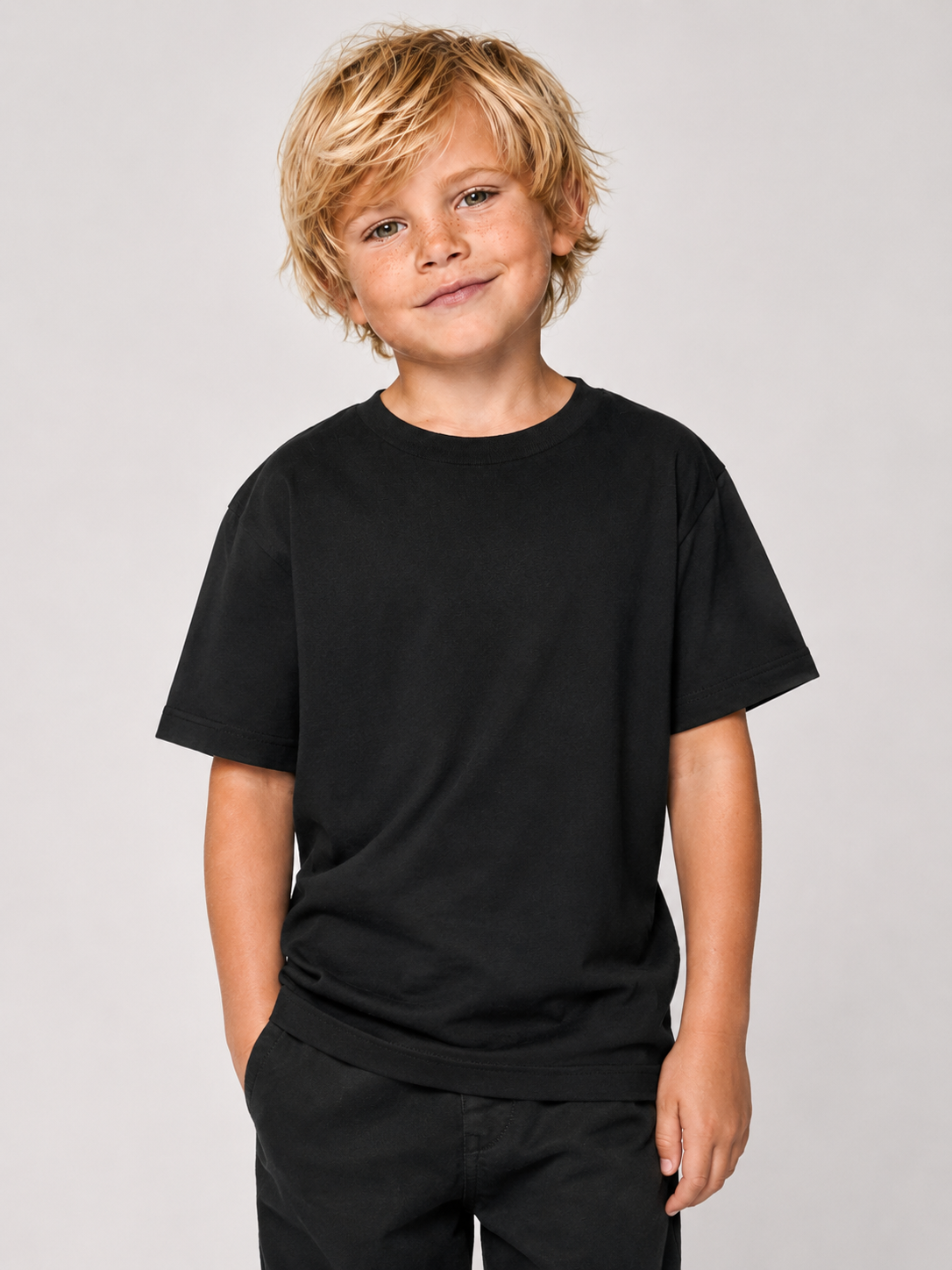 ALWAYS CARPCORE Kids Shirt Schwarz – cleane Vorderansicht, Karpfenangler-Streetwear