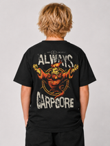 ALWAYS CARPCORE Kids Shirt in Schwarz mit Backprint – Rückenansicht