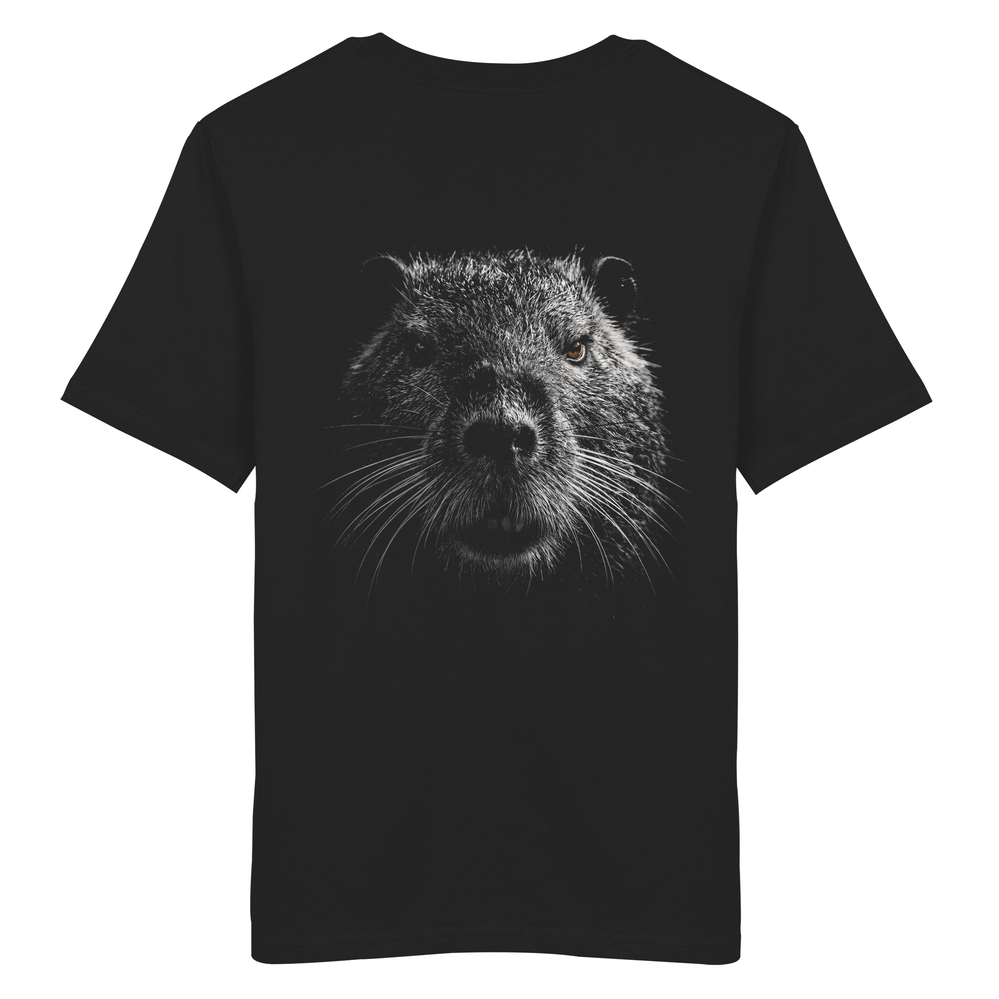 carpstylez „Blackwater Nutria“ Shirt schwarz – Rückenansicht aus Bio-Baumwolle