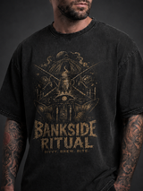 carpstylez „Bankside Ritual“ Oversize-Shirt schwarz – Detailansicht (Acid Wash)