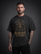carpstylez „Bankside Ritual“ Acid-Wash Oversize-Shirt schwarz – Streetwear fürs Karpfenangeln