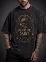 carpstylez „Bankside Saint“ Oversize-Shirt schwarz – Print-Detail