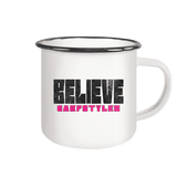 BELIEVE Emaille Tasse (Black) - carpstylez Karpfen Angeln