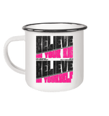 BELIEVE Emaille Tasse (Black) - carpstylez Karpfen Angeln