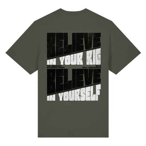 BELIEVE Heavy T-Shirt - carpstylez Karpfen Angeln