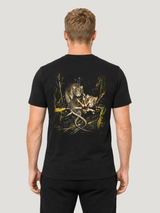 HEAVY PET(T)ING Shirt Black – Rückenansicht am Model #farbe_black