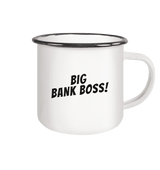 BIG BANK BOSS Emaille Tasse (Black) - carpstylez Karpfen Angeln
