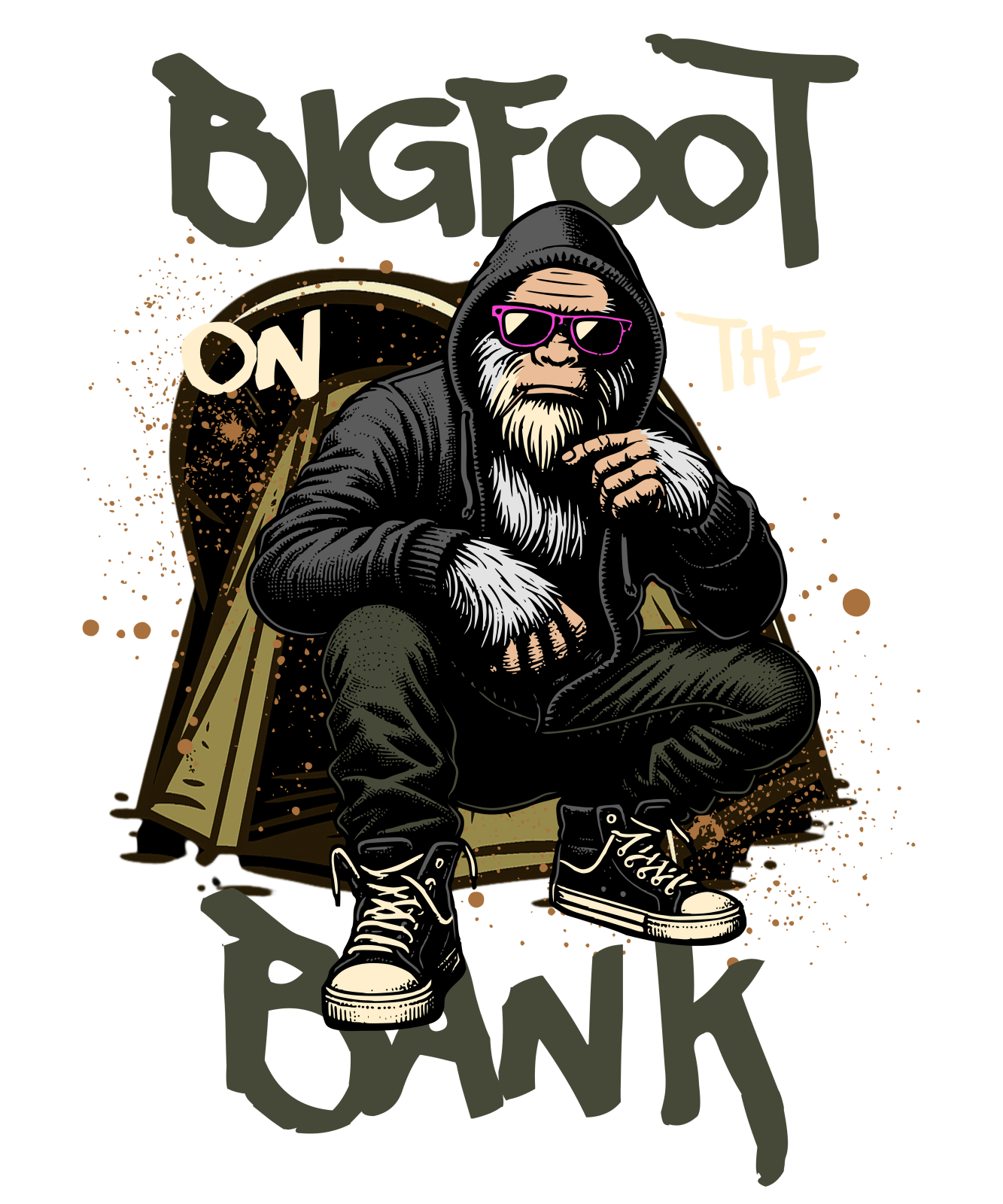 Karpfen Angeln BIGFOOT ON THE BANK Heavy T-Shirt - CAST carpstylez