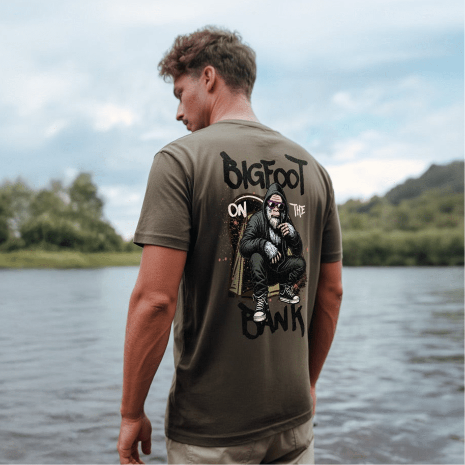Karpfen Angeln BIGFOOT ON THE BANK Prime T-Shirt - CAST carpstylez