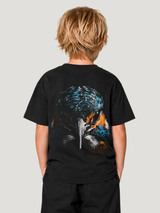 BLACKWATER KINGFISHER Kids Shirt in Schwarz mit Backprint – Rückenansicht #farbe_black