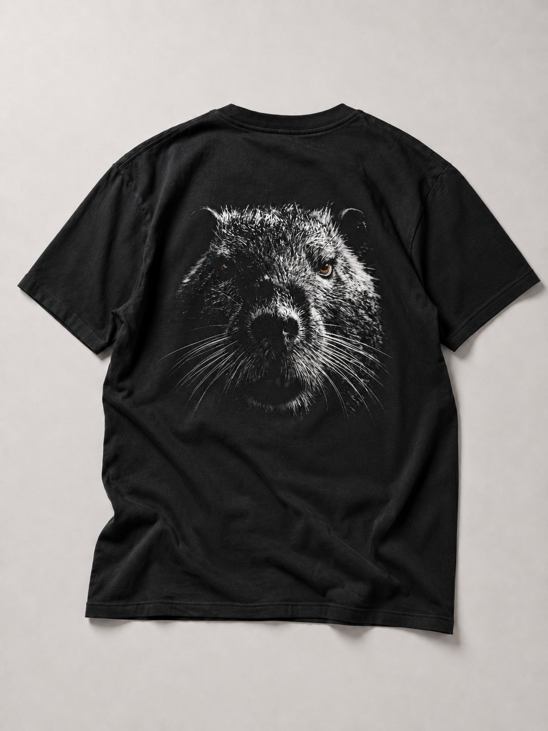 BLACKWATER NUTRIA Kids Shirt Schwarz – Backprint, Flatlay