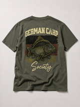 GERMAN CARP SOCIETY Kids Shirt Khaki – Backprint, Flatlay