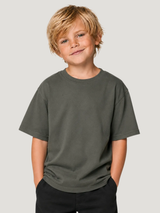 CARPIFIED SWAG Kids Shirt Khaki – cleane Vorderansicht, Karpfenangler-Streetwear #farbe_organic khaki