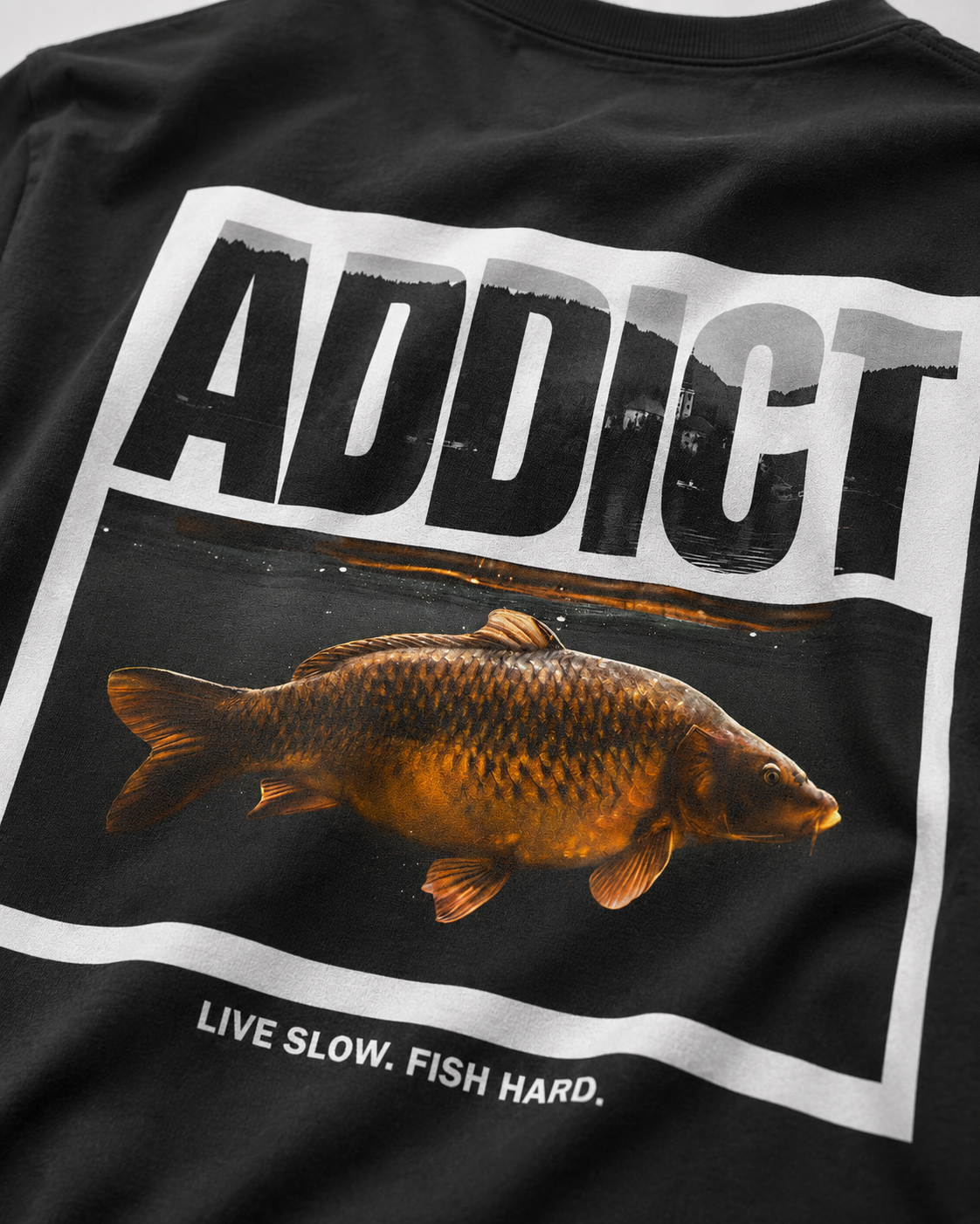 carpstylez ADDICT Shirt – Detail, Karpfen-Streetwear