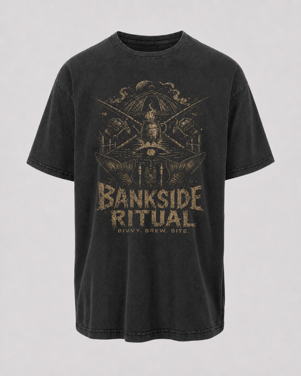carpstylez Bankside Ritual Acid Wash Oversize Shirt – Karpfen-Streetwear