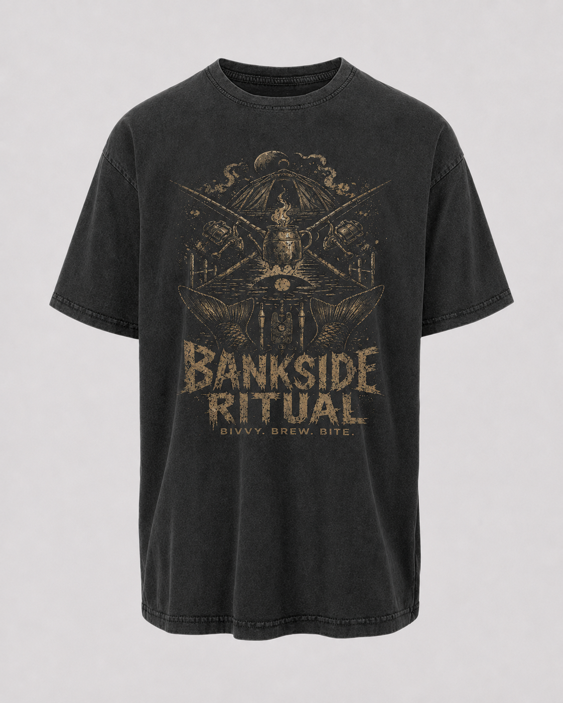 carpstylez Bankside Ritual Acid Wash Oversize Shirt – Karpfen-Streetwear