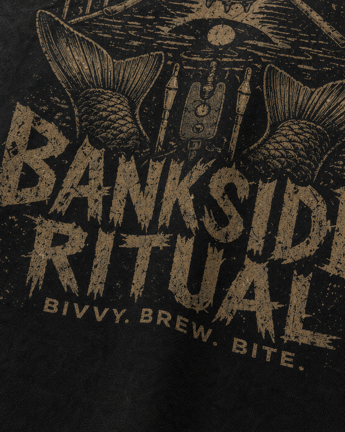 carpstylez Bankside Ritual Acid Wash Oversize Shirt – Print-Detail