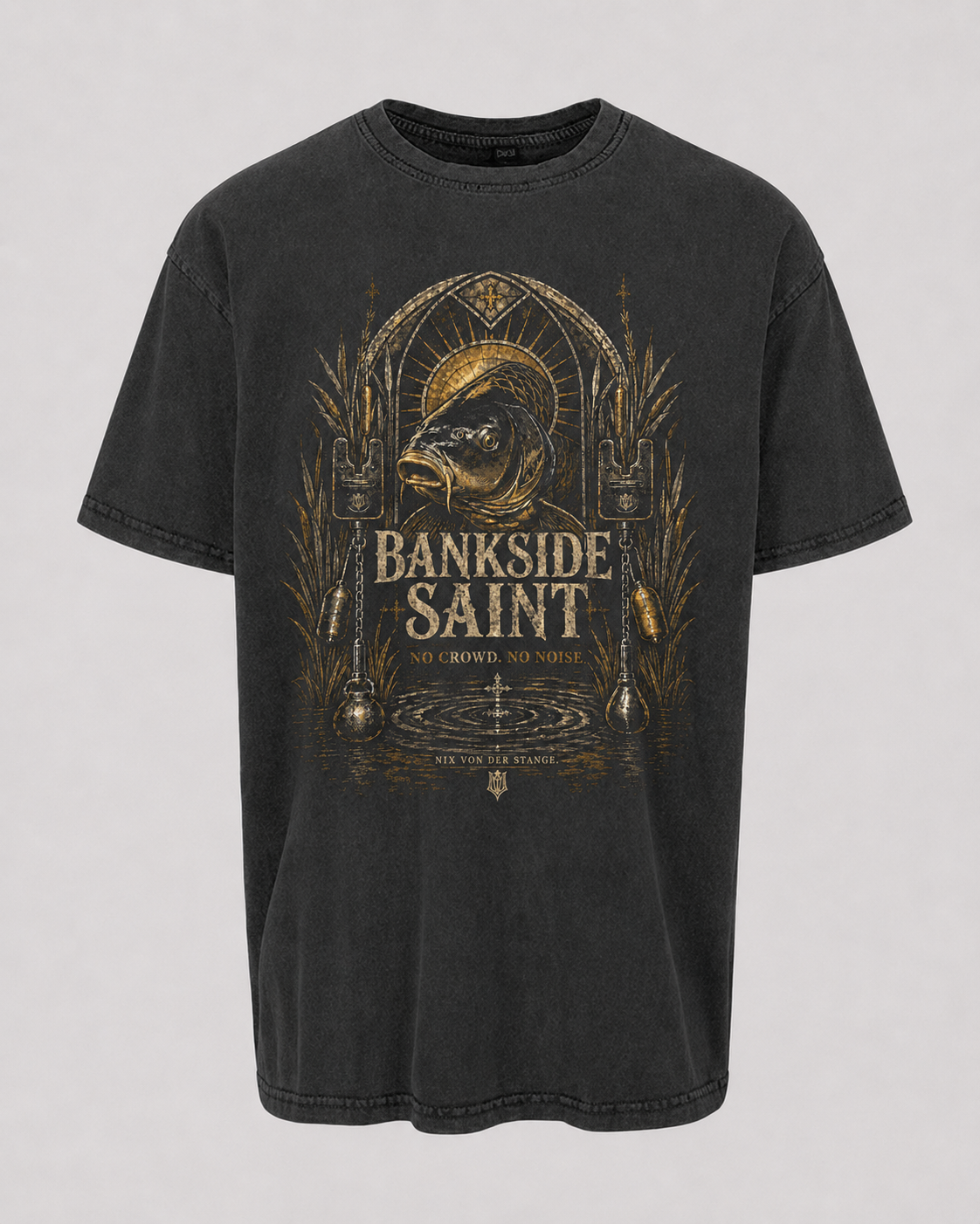 carpstylez Bankside Saint Acid Wash Oversize Shirt – Karpfen-Streetwear