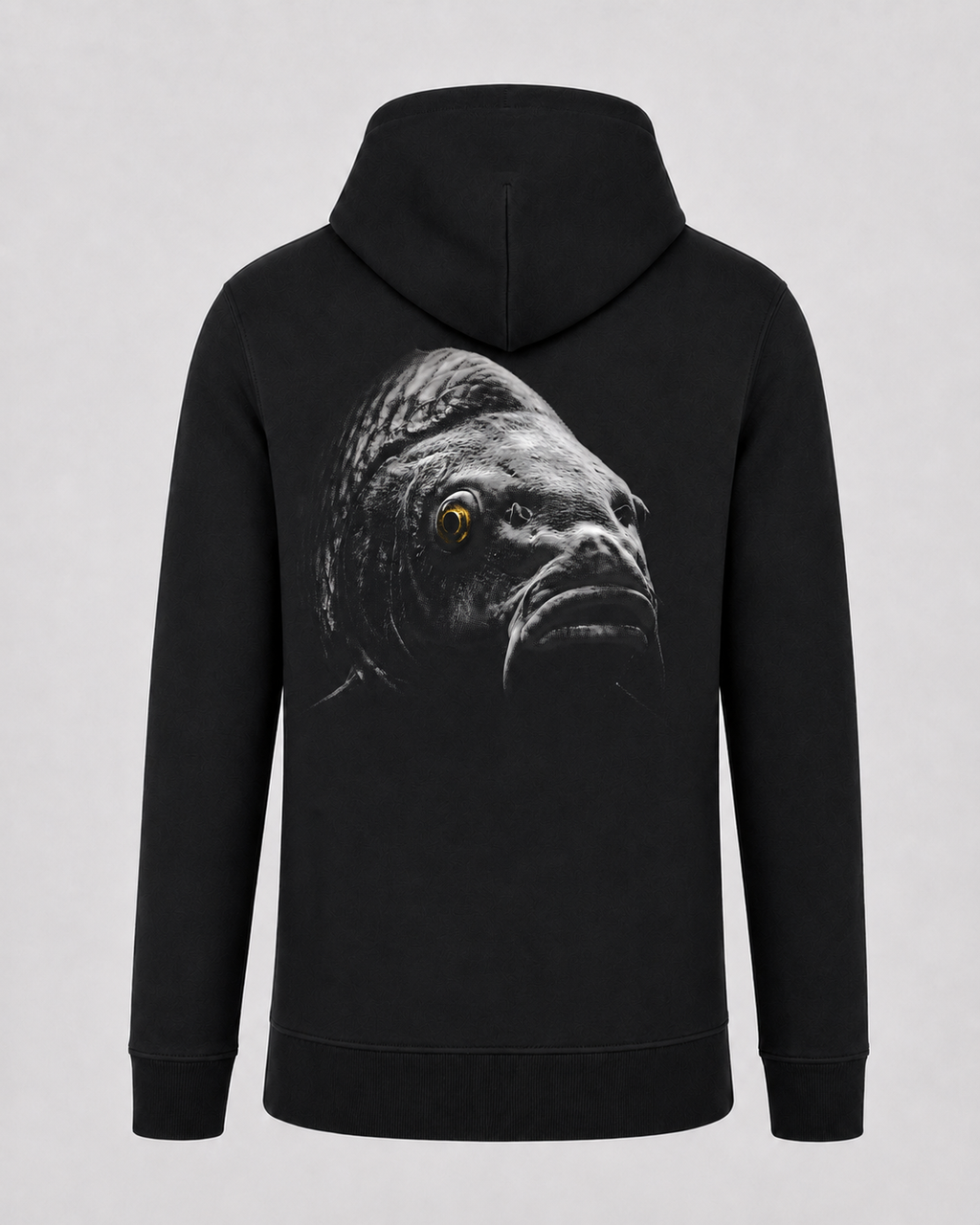 carpstylez Blackwater Carp Hoodie – Backprint, schwarzer Karpfen-Hoodie