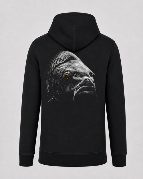 carpstylez Blackwater Carp Hoodie – Backprint, schwarzer Karpfen-Hoodie